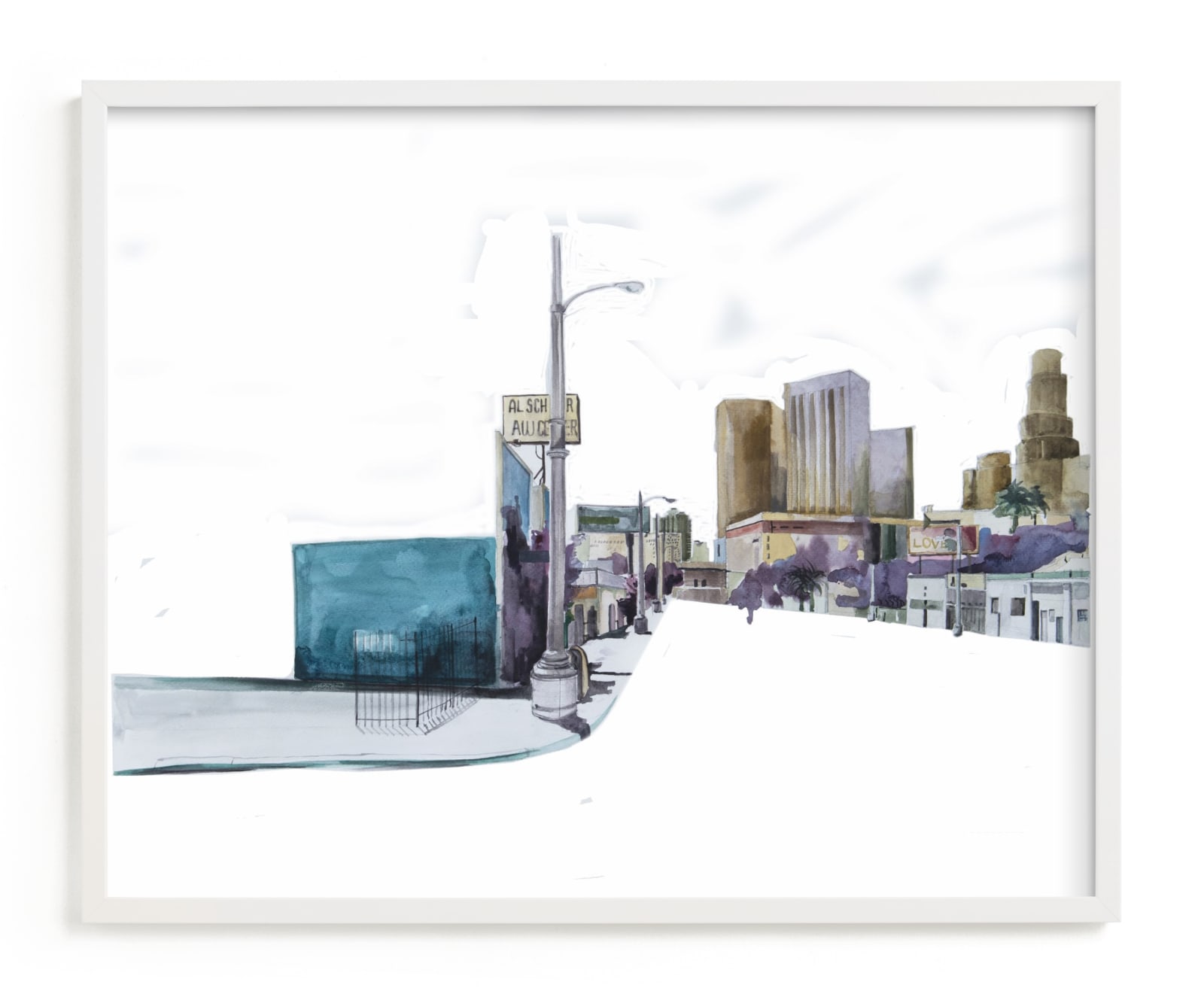 "Los Angeles streets" - Limited Edition Art Print by Viktoria Eperjesi in beautiful frame options and a variety of sizes.