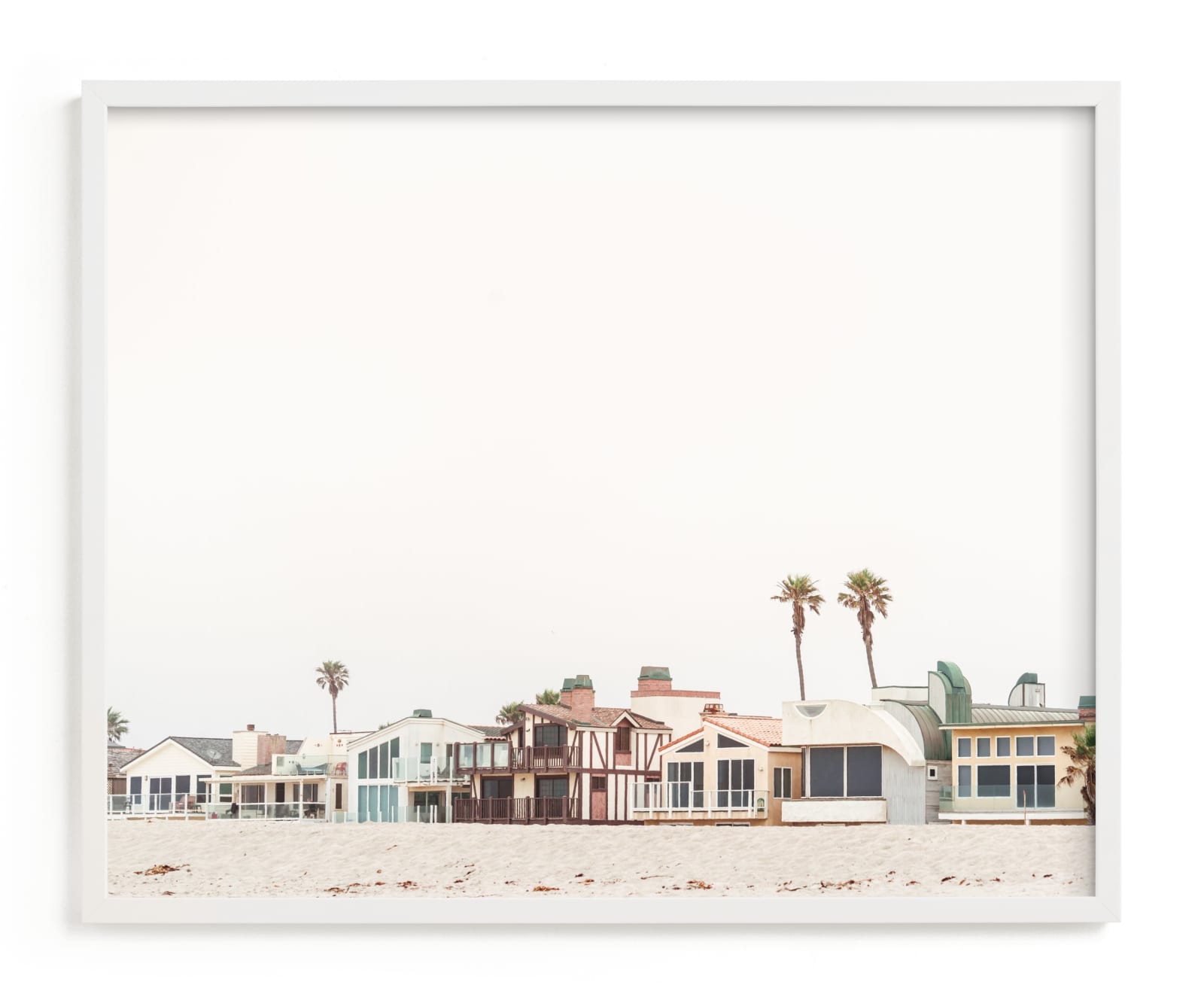 "Beach Houses" - Limited Edition Art Print by Kamala Nahas in beautiful frame options and a variety of sizes.