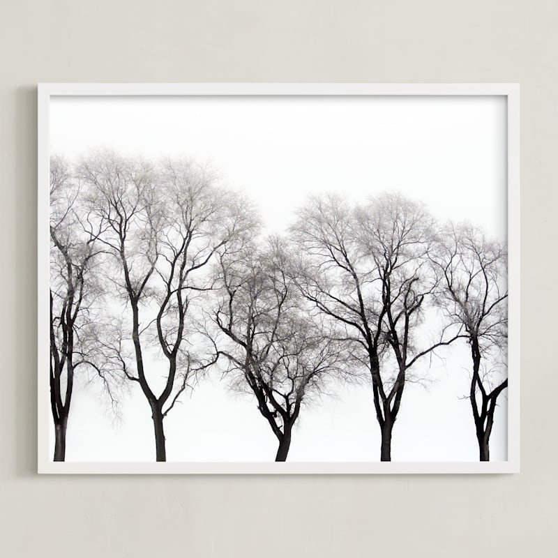 "abstract trees" - Art Print in ink by Baumbirdy - Framed