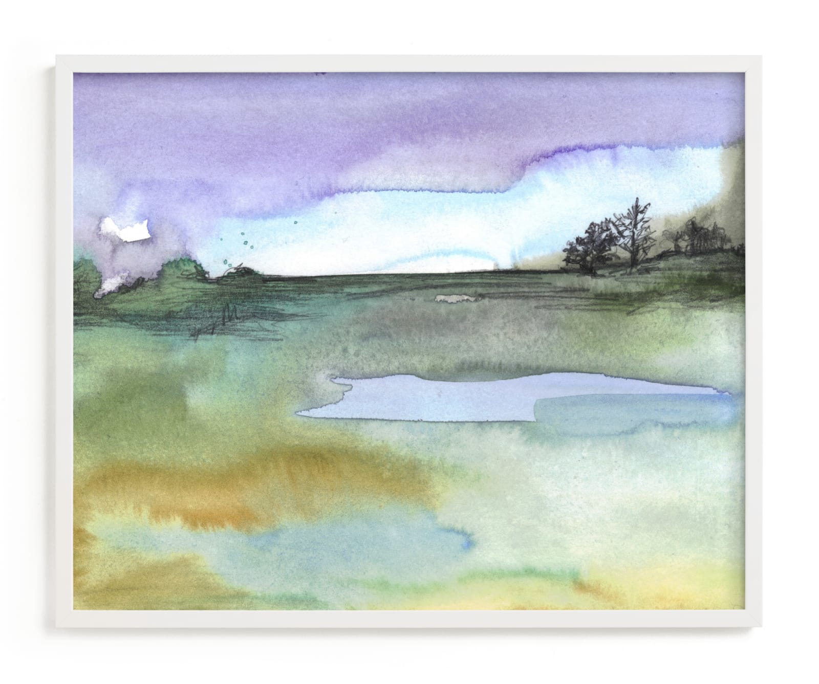 "Lavender Sky" - Limited Edition Art Print by Sonal Nathwani in beautiful frame options and a variety of sizes.
