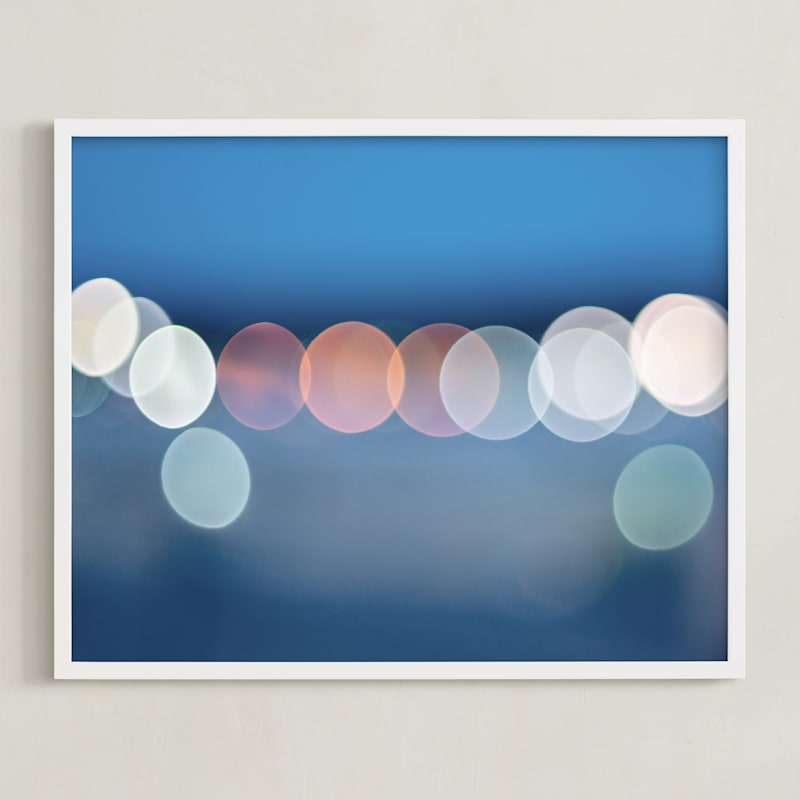 "Blue Hour Bokeh II" - Art Print in Blue Hour by Lee Dunnie - Framed