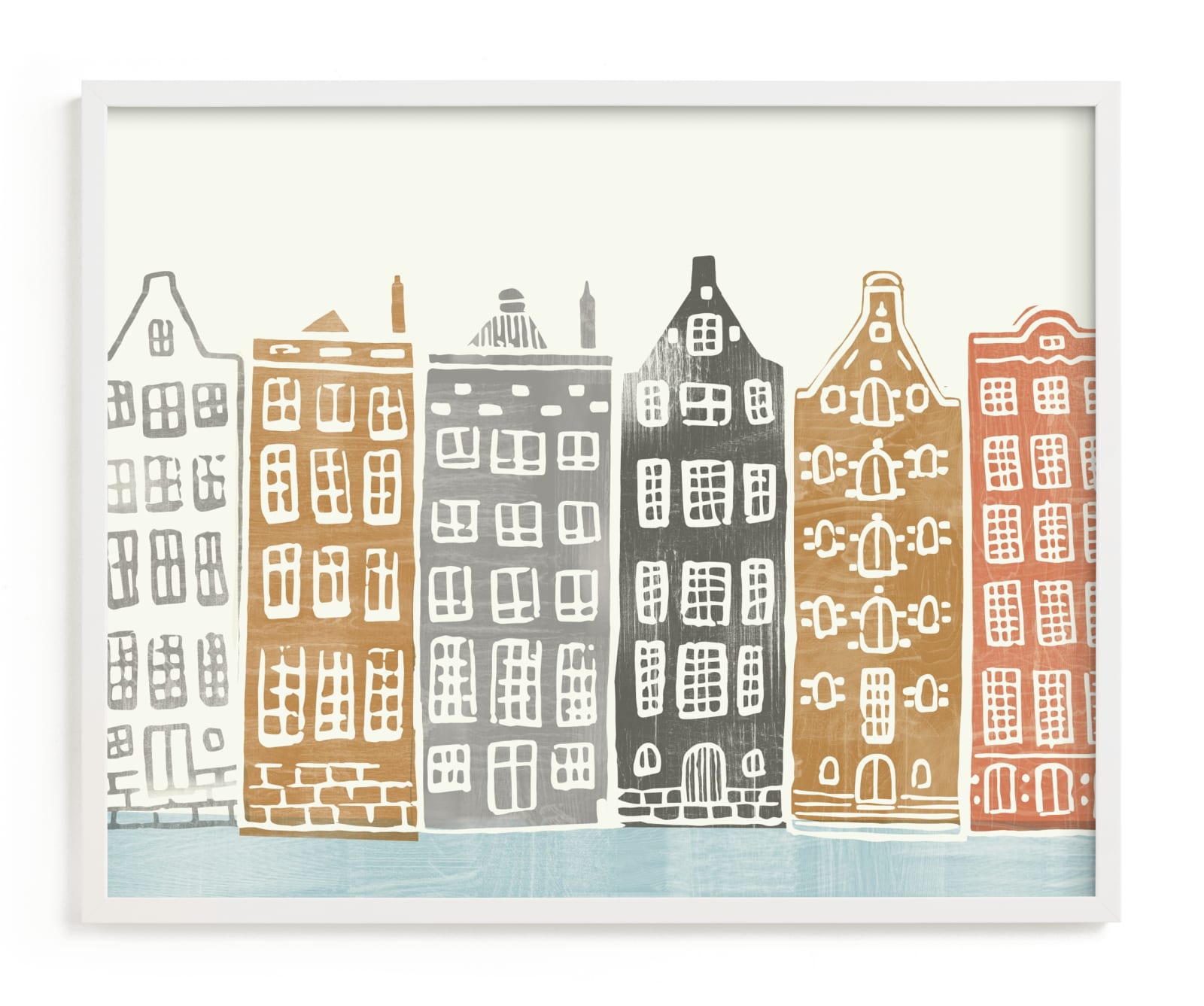 "On the Canal" - Limited Edition Art Print by Griffinbell Paper Co. in beautiful frame options and a variety of sizes.