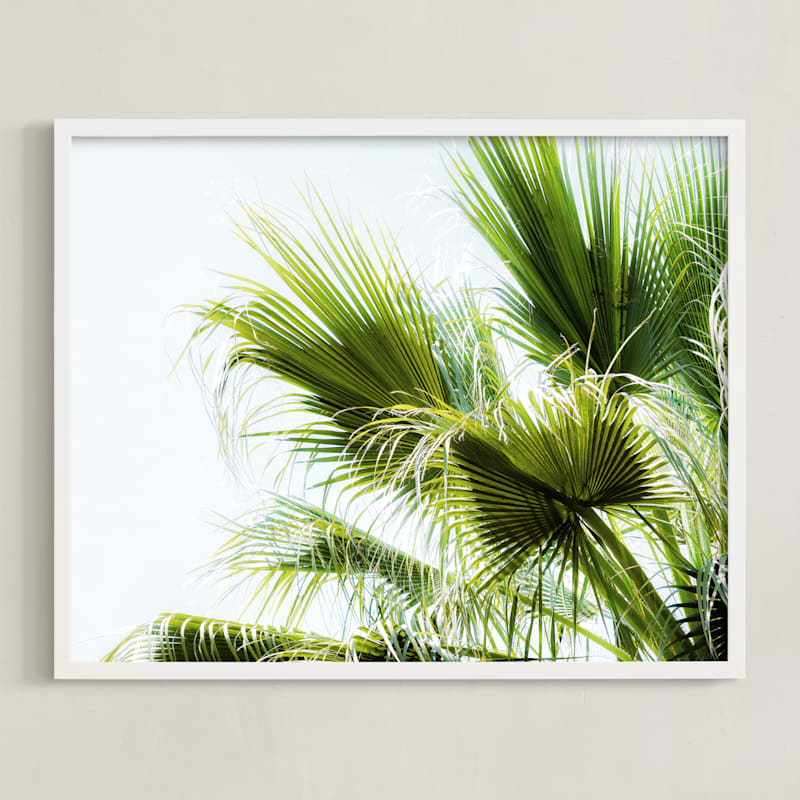 "Singularity" - Art Print in Palm Green by Bethania Lima - Framed