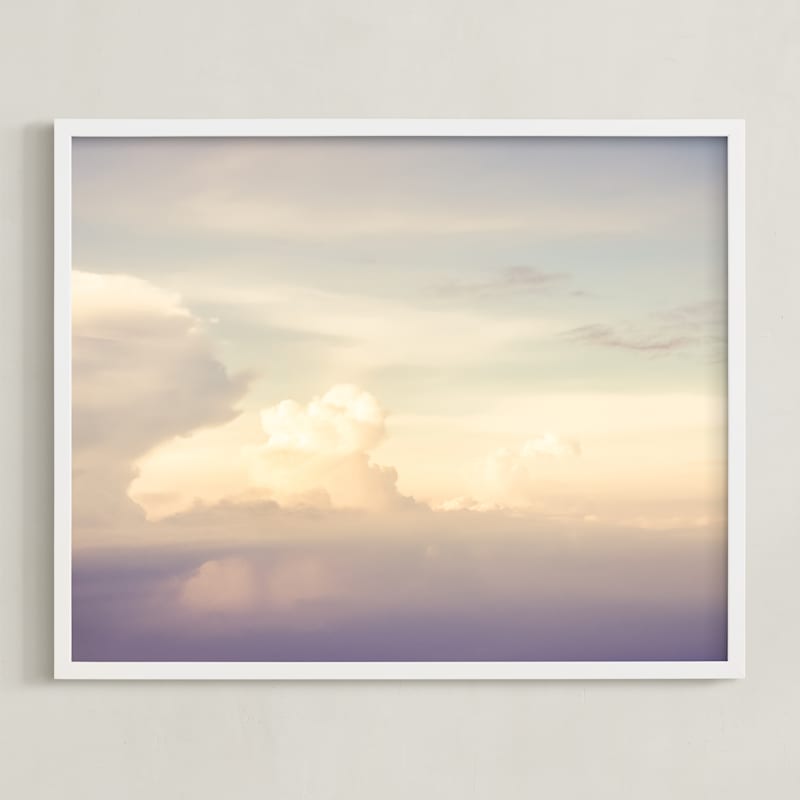 "Flying With Clouds" - Limited Edition Art Print by Qing Ji in beautiful frame options and a variety of sizes.