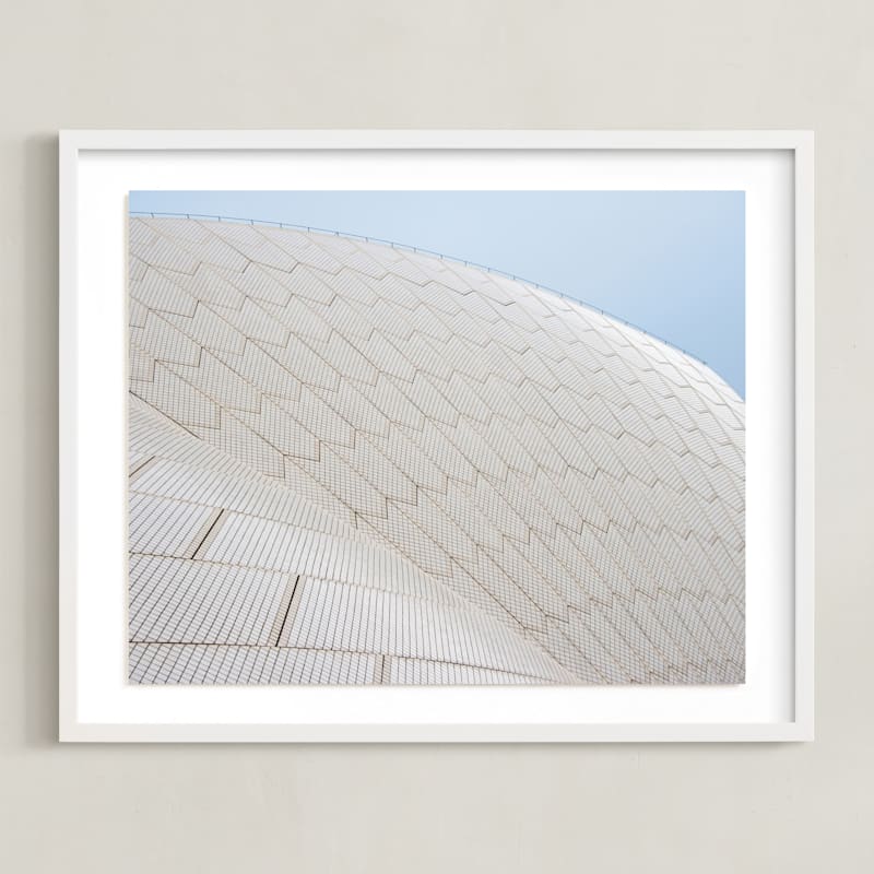 "Opera Geometry" - Art Print in Chalk by Noma Price - Framed