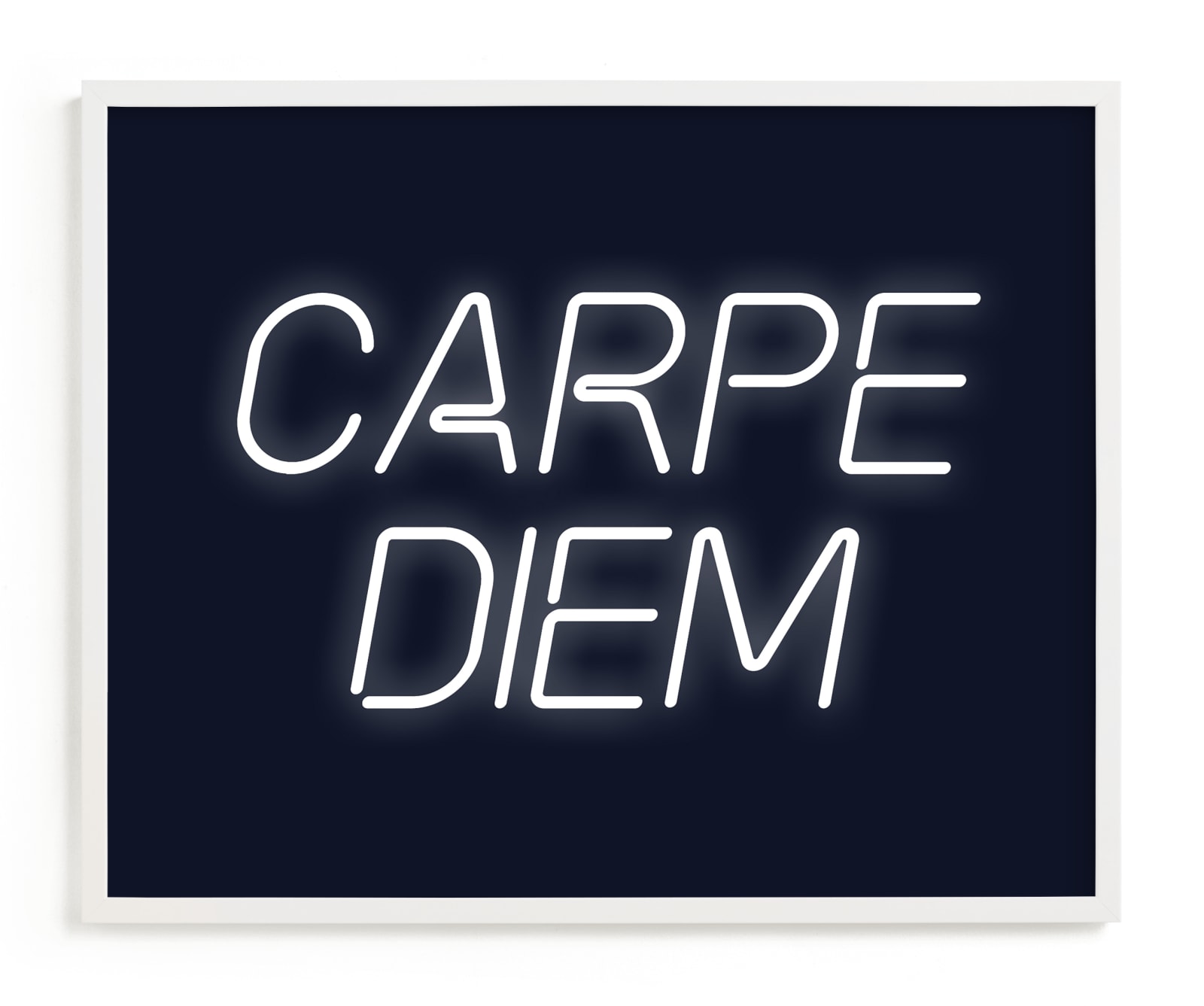 "Neon Carpe Diem" - Grownup Open Edition Non-custom Art Print by AK Graphics in beautiful frame options and a variety of sizes.