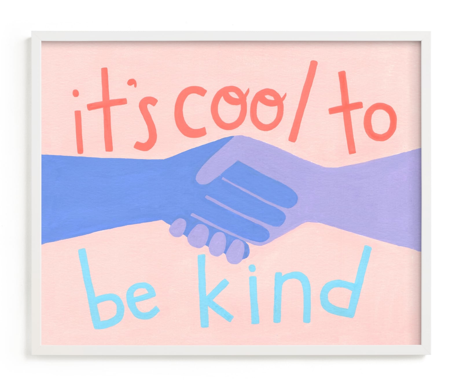 "It's Cool to Be Kind" - Limited Edition Art Print by Candace Wiant in beautiful frame options and a variety of sizes.