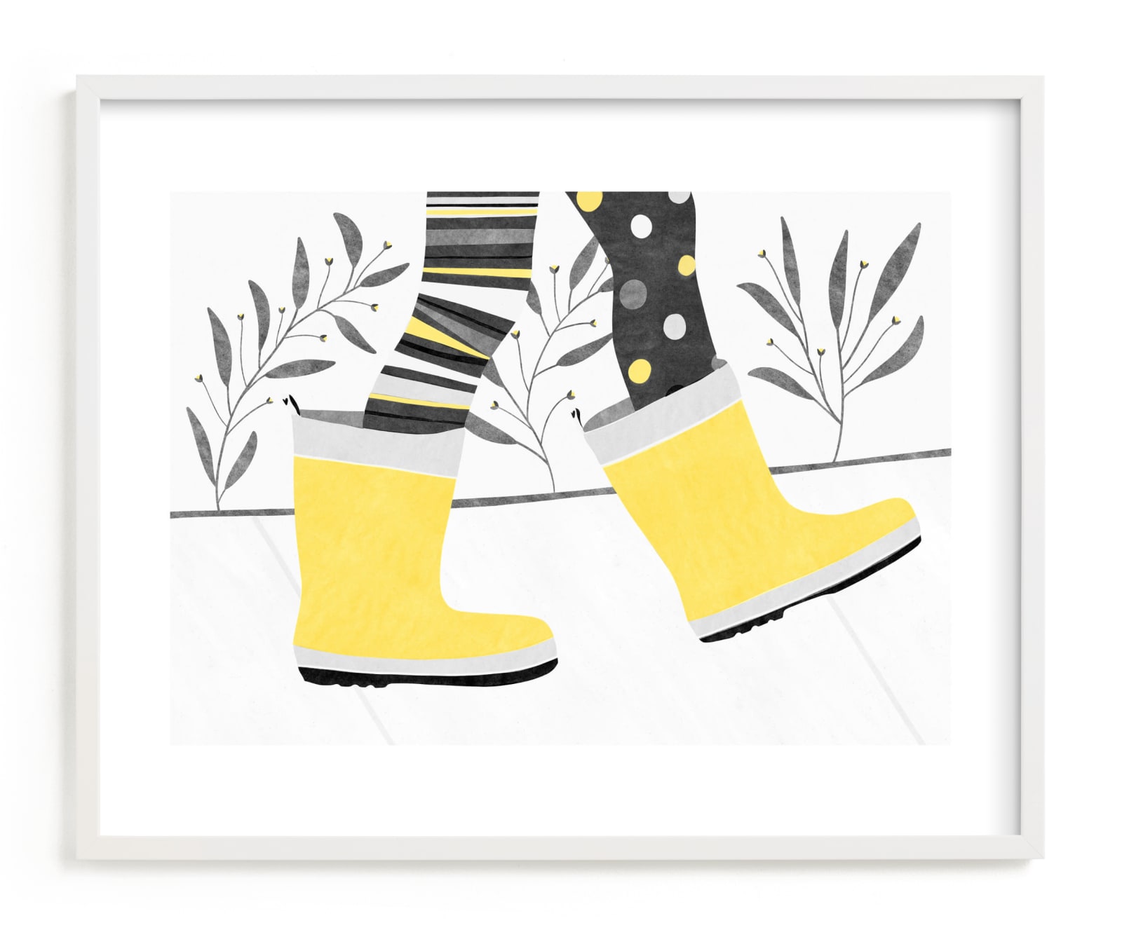 "rainboots on sunny days" - Limited Edition Art Print by Leanne Friedberg in beautiful frame options and a variety of sizes.