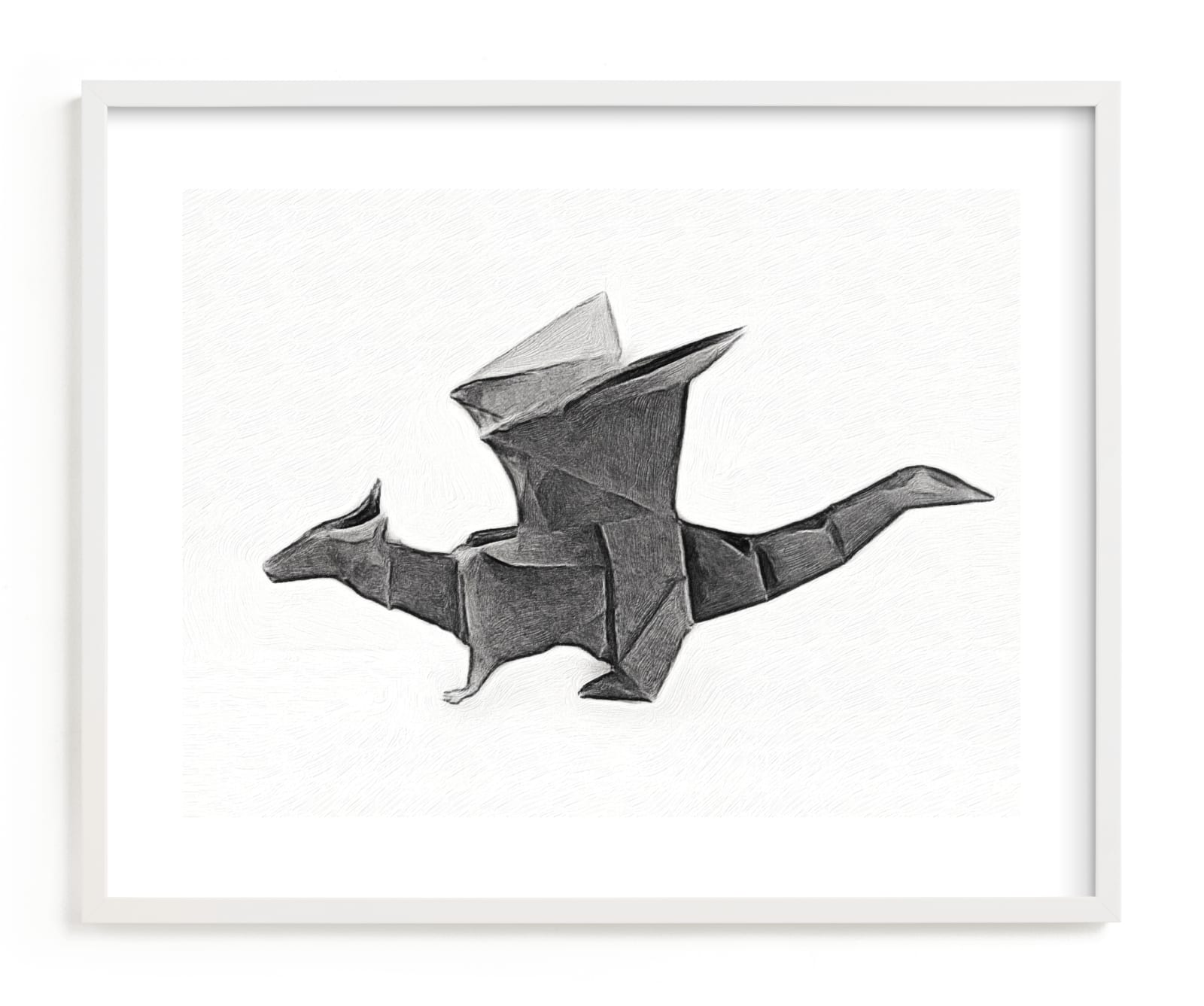 "Paper Animals: Dragon" - Limited Edition Art Print by Maja Cunningham in beautiful frame options and a variety of sizes.