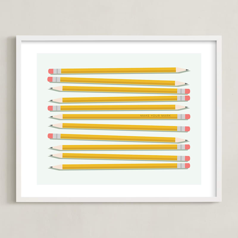 "Make Your Mark art print" by Sarah Cohn in beautiful frame options and a variety of sizes.