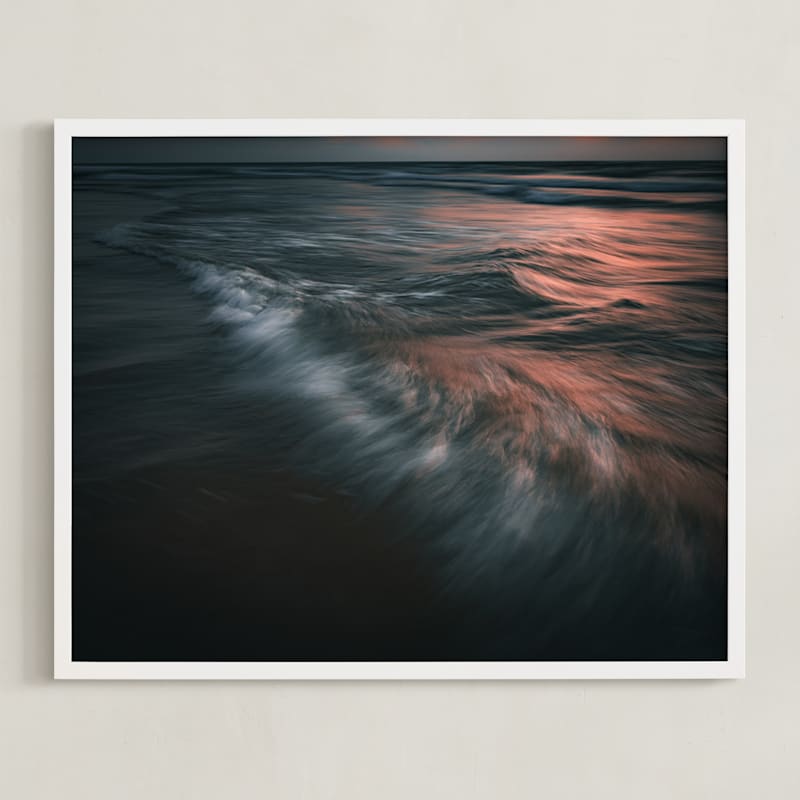 "The Uniqueness of Waves XLIX" - Art Print in Stormy Gold by Tal Paz-Fridman - Framed