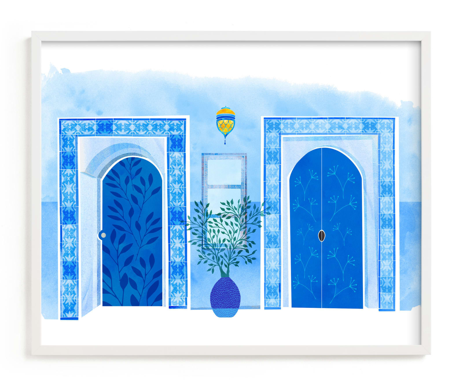 "Morocco's Blue City" by Kristian Gallagher in beautiful frame options and a variety of sizes.