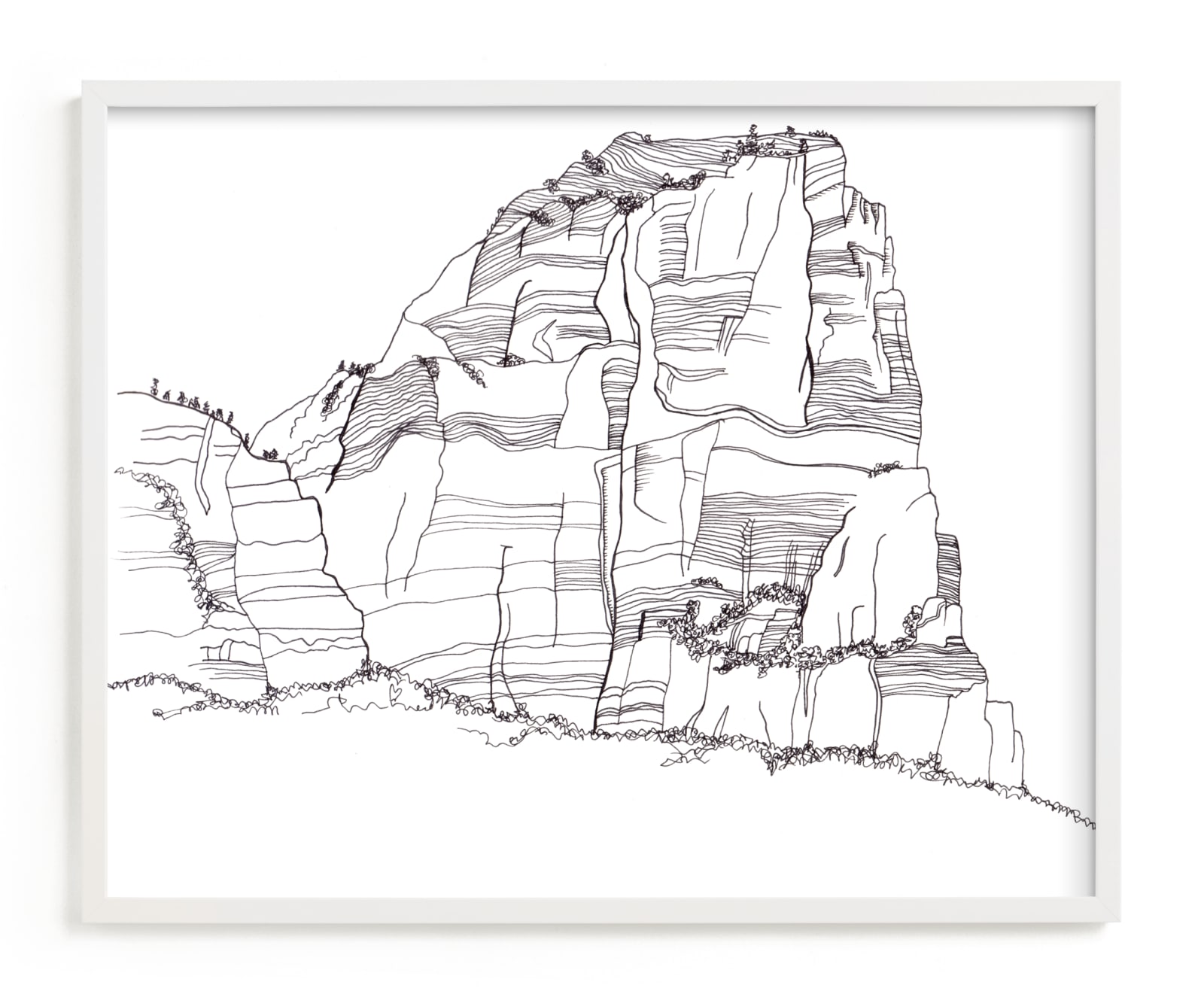 "Angel's Landing in Pen" by Sharon Rowan in beautiful frame options and a variety of sizes.