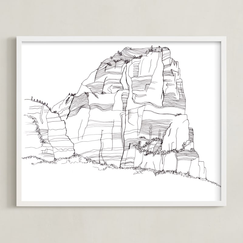 "Angel's Landing in Pen" by Sharon Rowan in beautiful frame options and a variety of sizes.