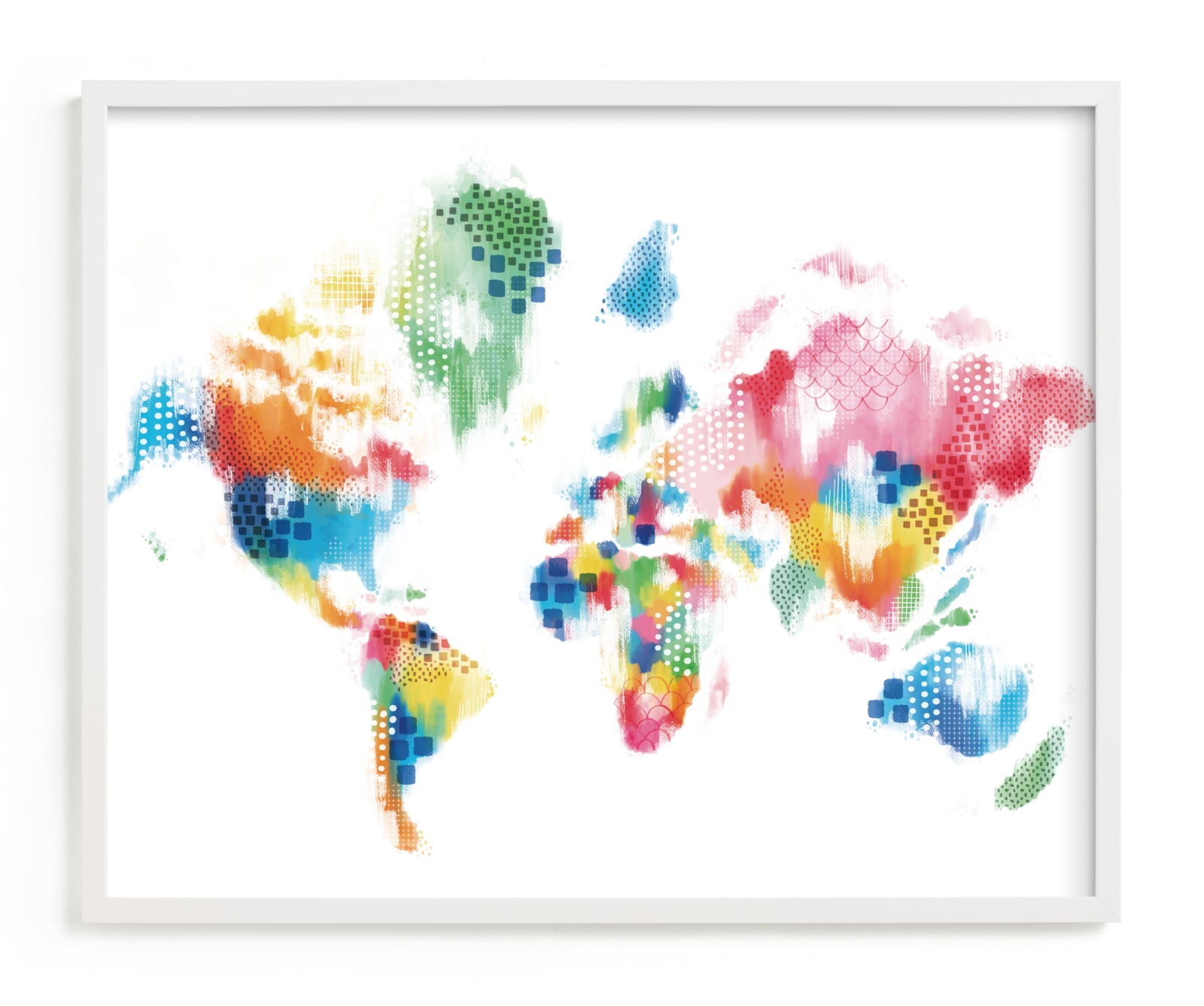 "Abstract World Map" by Jessie Steury in beautiful frame options and a variety of sizes.