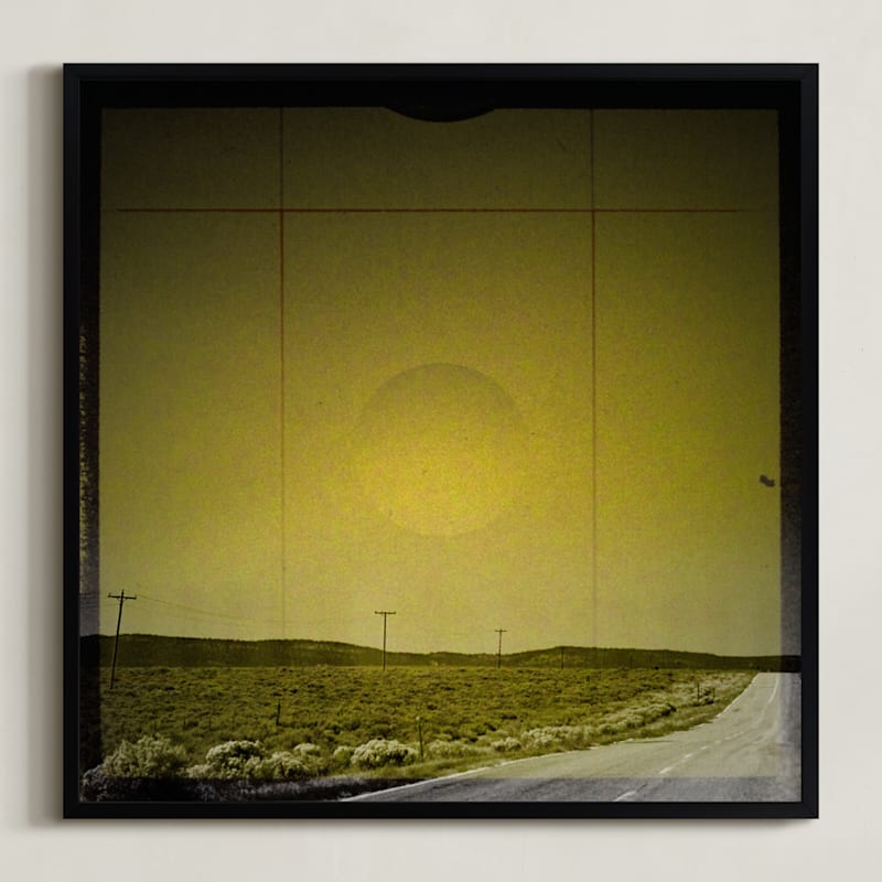 "The Road We Travel Two" - Art Print in Gold by Melissa Thomas - Framed