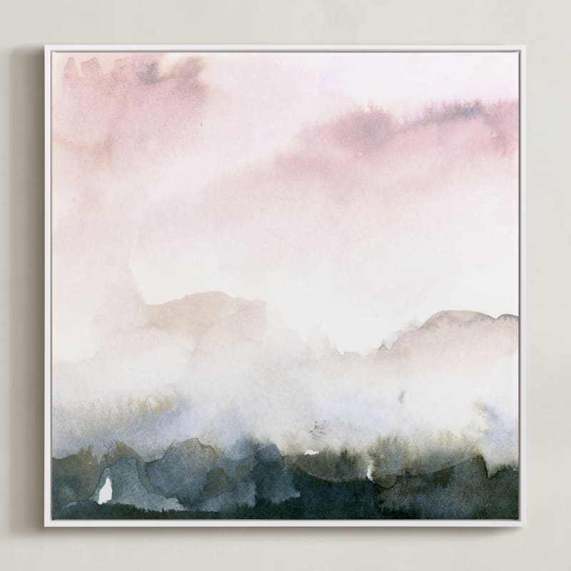 "Wake II" - Art Print in Lavender by Lindsay Megahed - Framed Canvas