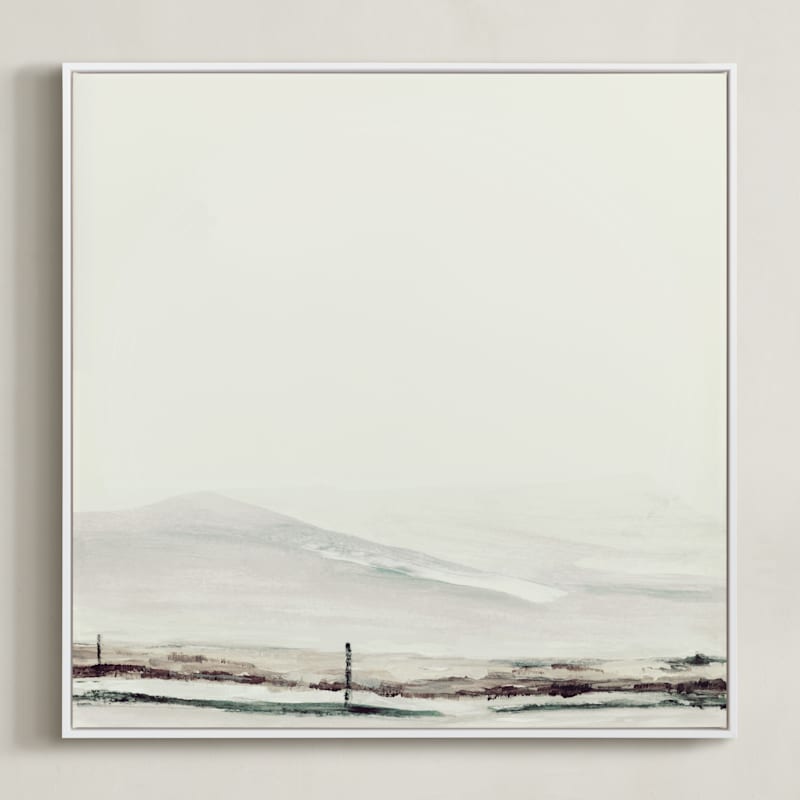 "Fitz" - Art Print in Creamy white by Mande Calhoun - Framed Canvas