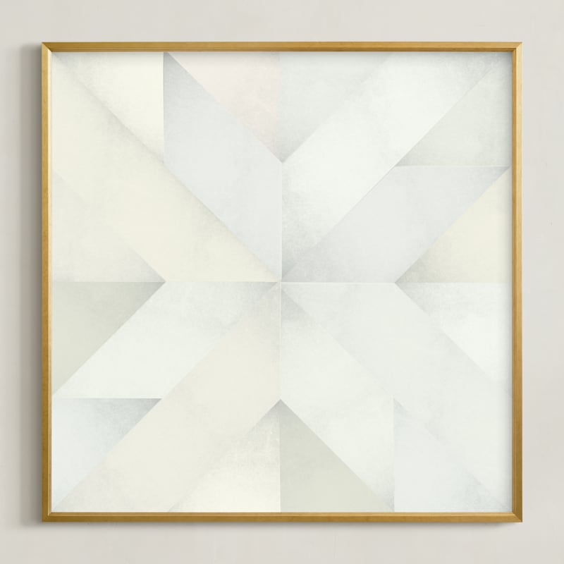 "quilt block 03" - Art Print in Green Spring by Leanne Friedberg - Framed