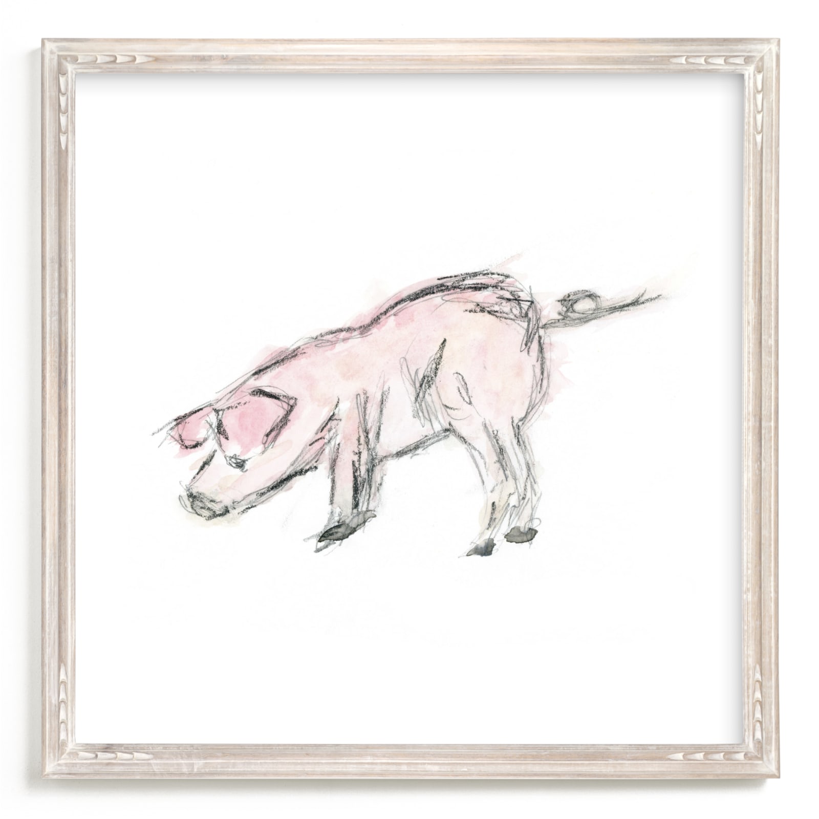 "This Little Piggie" - Art Print by Mande Calhoun in beautiful frame options and a variety of sizes.