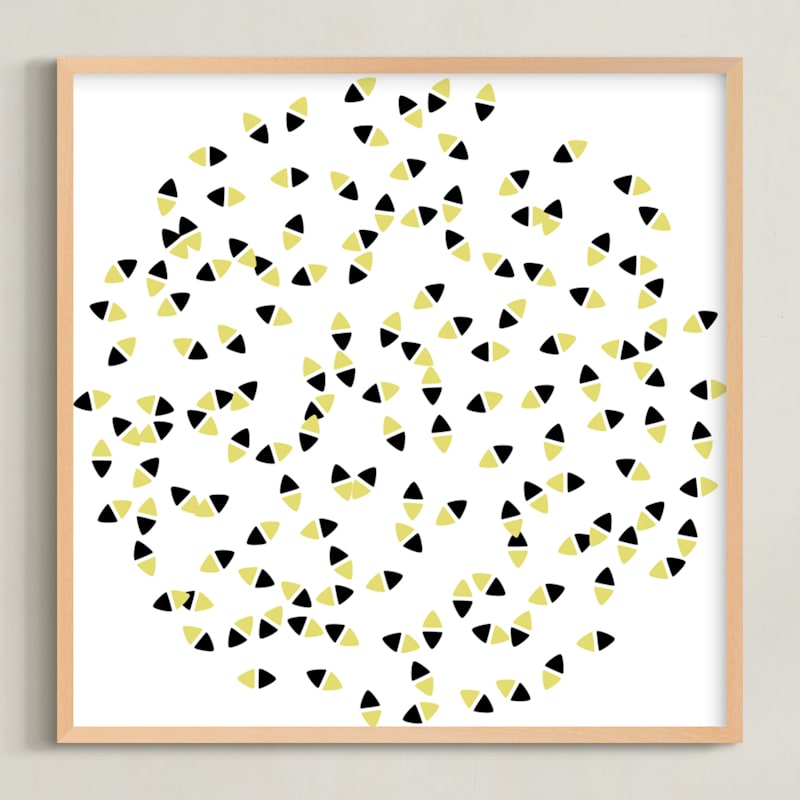 "Astralis" - Art Print in Yellow Gold by Vanessa An Lim - Framed