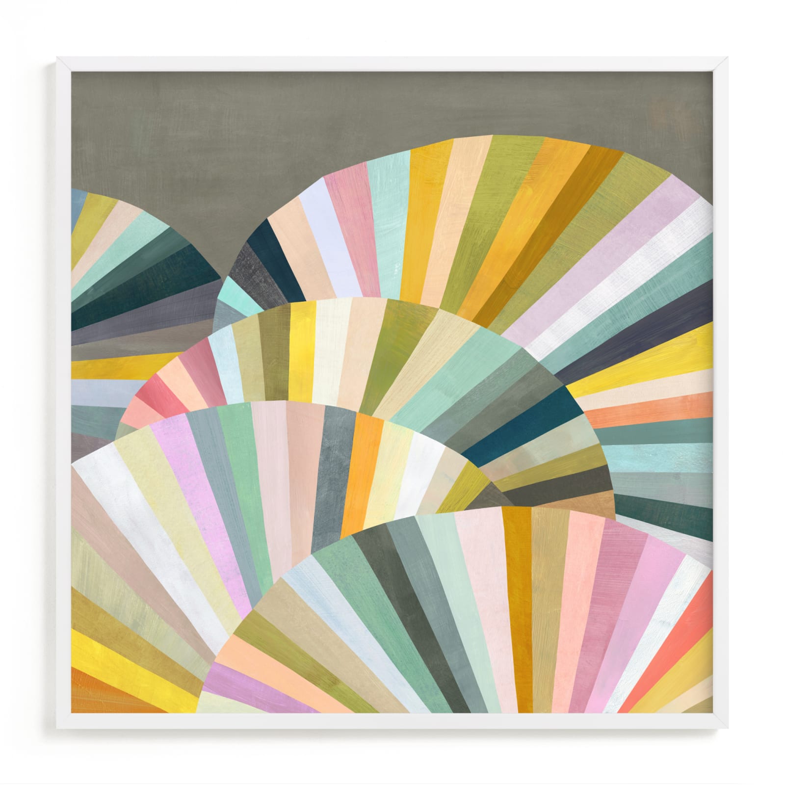 "Fan Out" - Grownup Open Edition Non-custom Art Print by melanie mikecz in beautiful frame options and a variety of sizes.