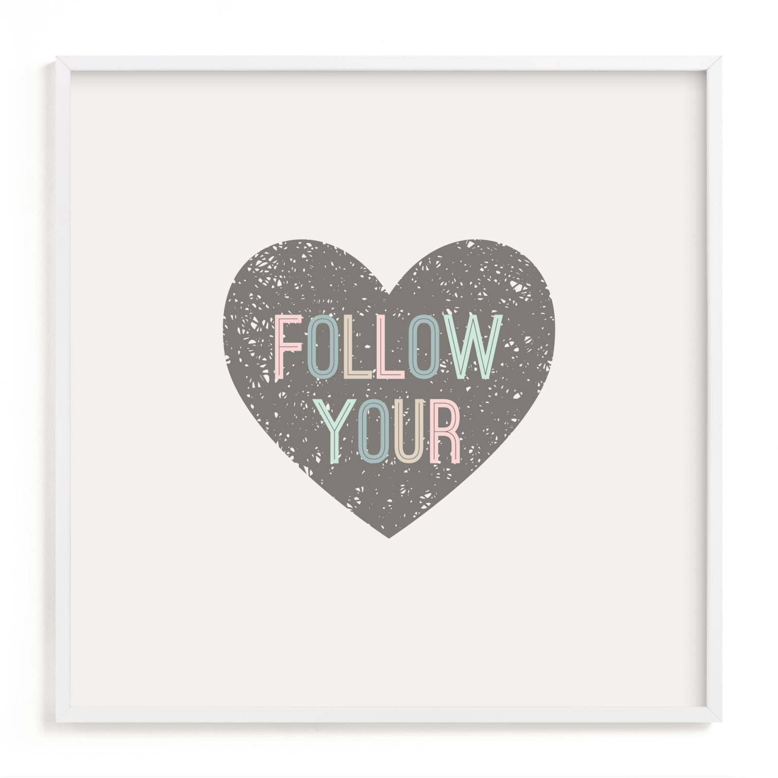 "Follow your Heart" - Limited Edition Art Print by Amber Barkley in beautiful frame options and a variety of sizes.