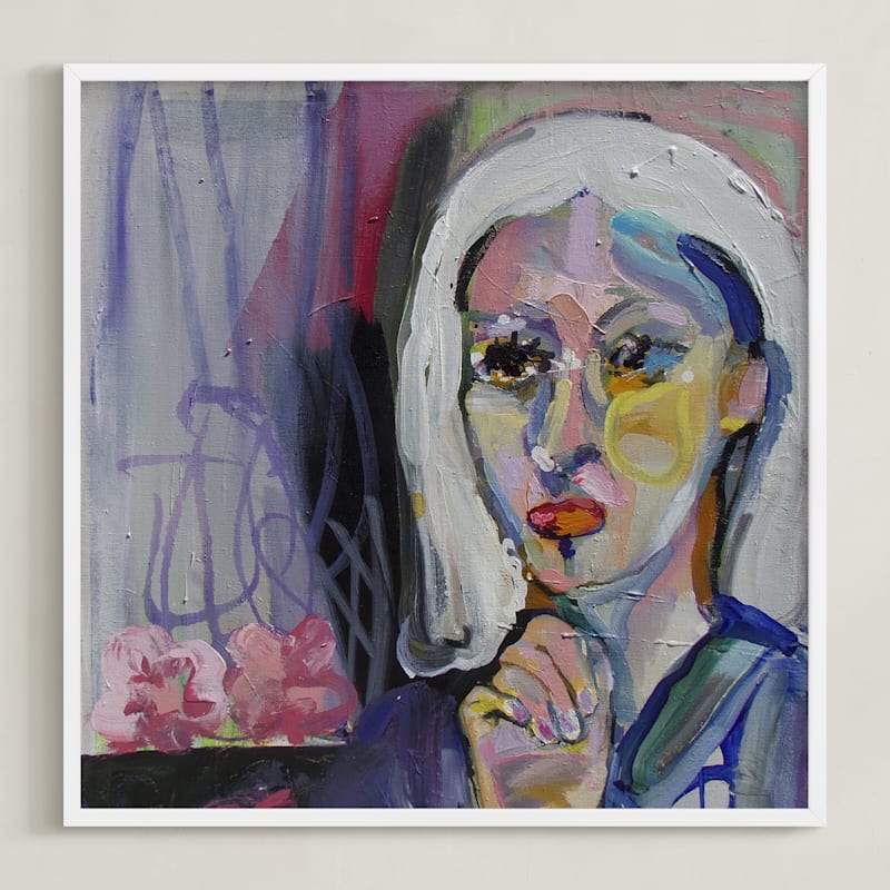 "Looking At Her" - Art Print by gloria blatt in beautiful frame options and a variety of sizes.