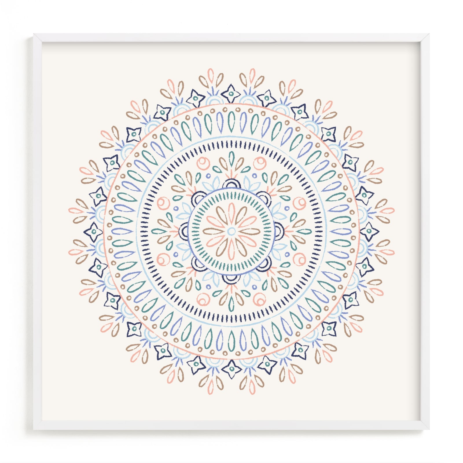 "Jardin Mandala" - Art Print by Amber Barkley in beautiful frame options and a variety of sizes.