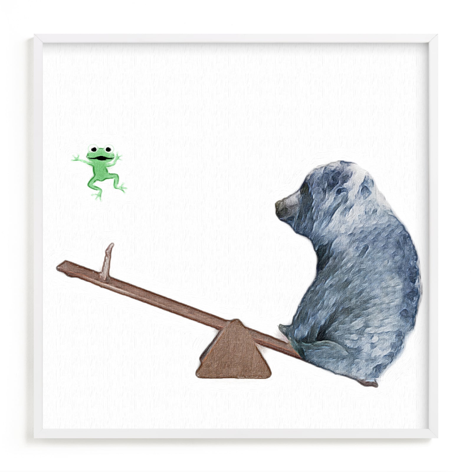 "See me go wee wee!" - Art Print by Maja Cunningham in beautiful frame options and a variety of sizes.