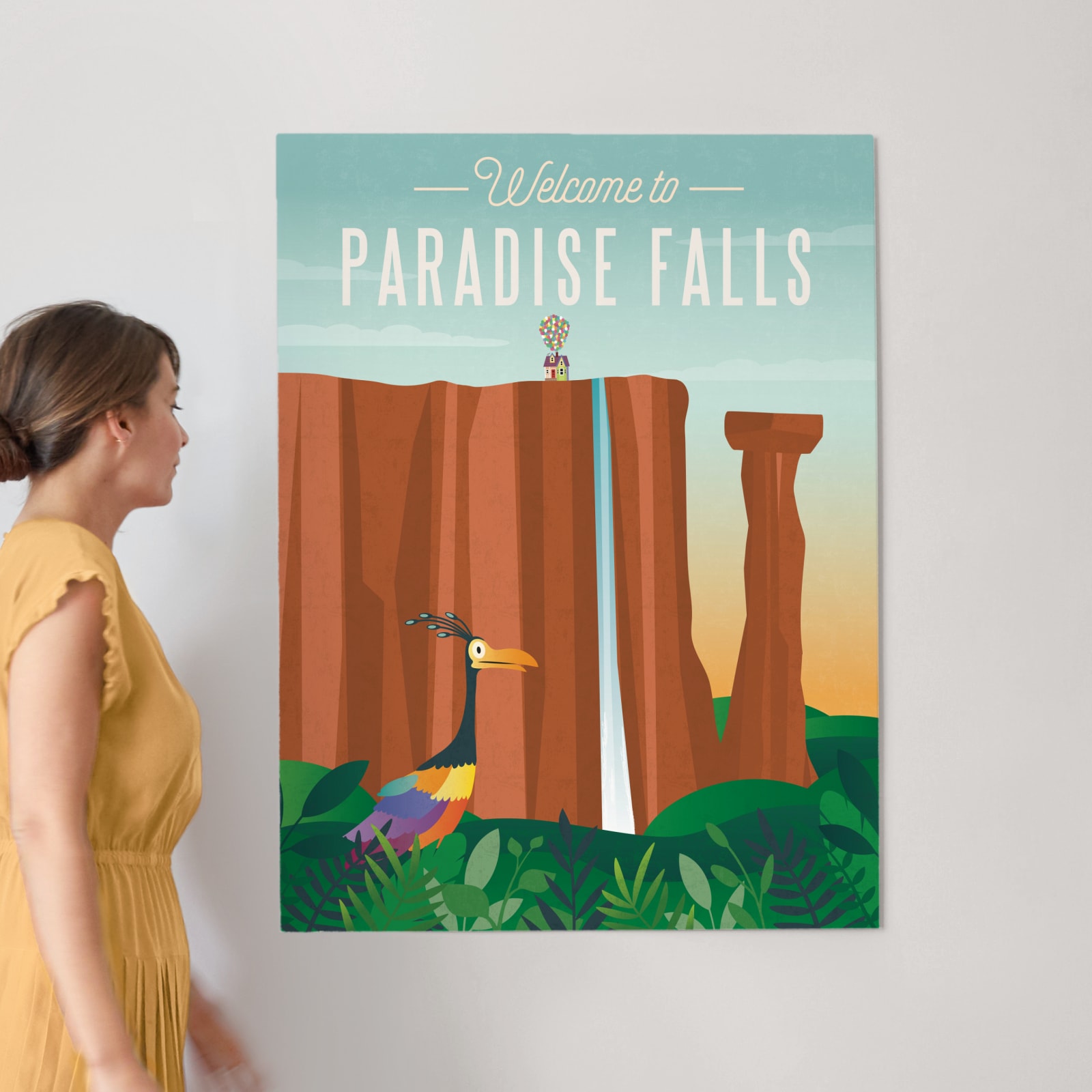 Disney Pixar - UP Movie Poster, Paradise Falls Travel Poster