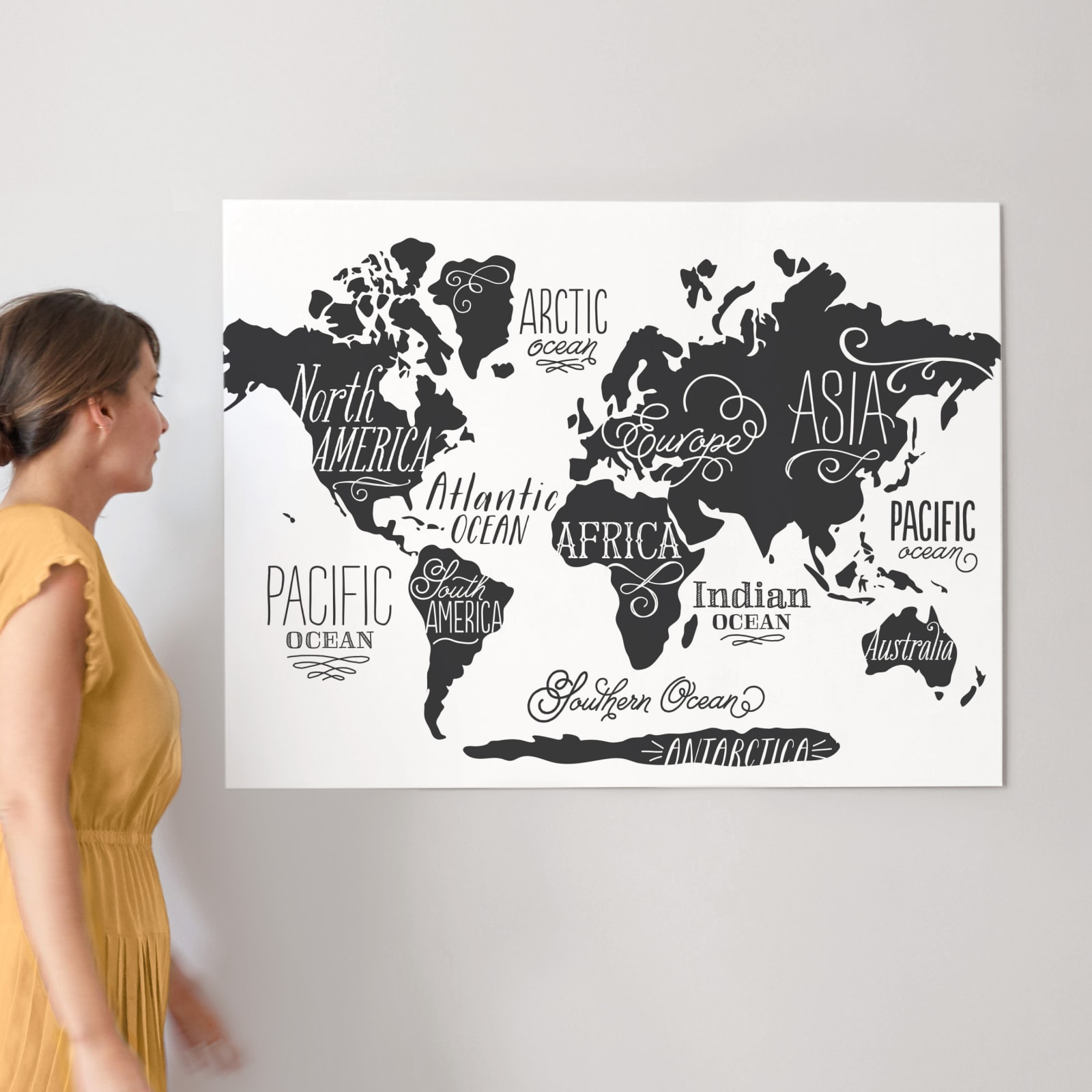 Beautiful World Map Children's and Nursery Wall Mural by Jessie Steury