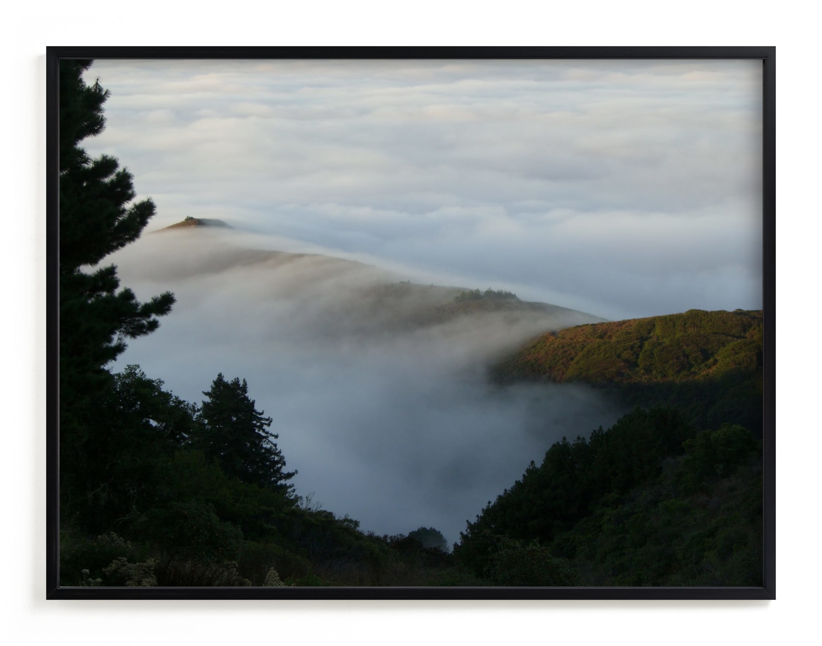 "Deer Point Fog" - Art Print by Jan Kessel in beautiful frame options and a variety of sizes.