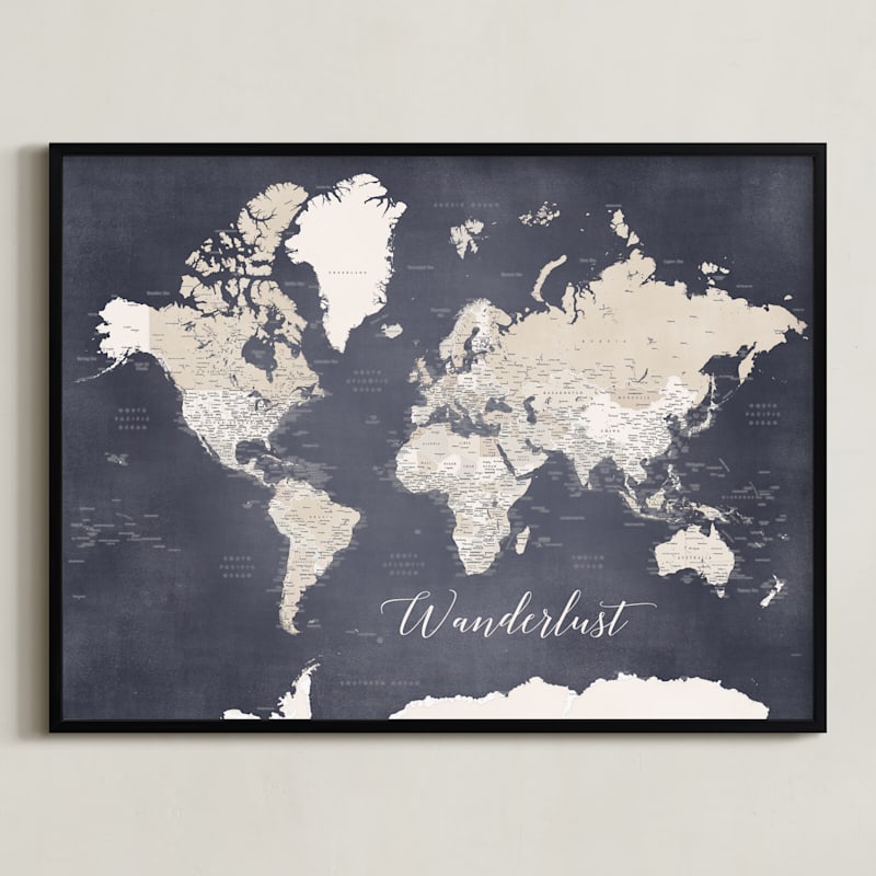 Glynn detailed distressed world map