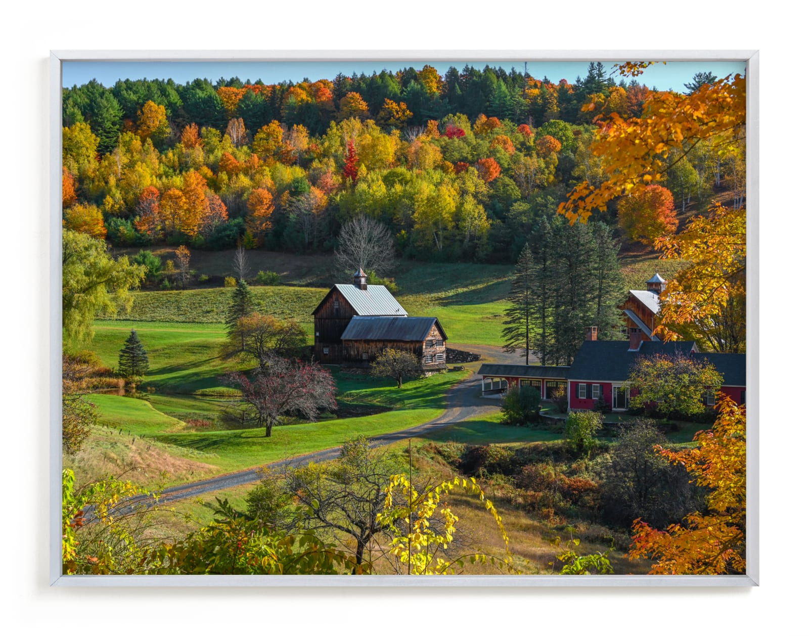 "Homesick for Vermont" by Abby Ehntholt in beautiful frame options and a variety of sizes.