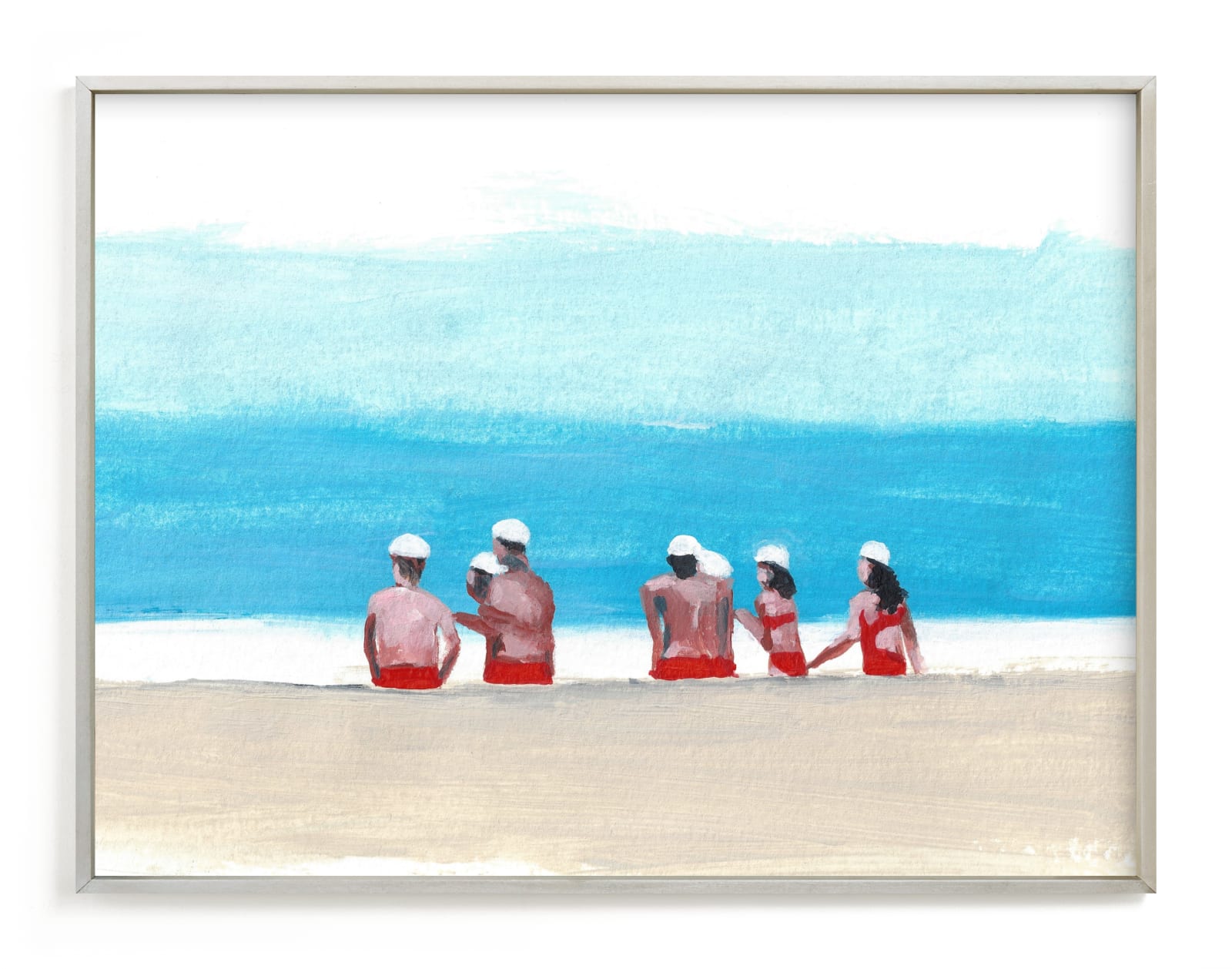 "Lifeguards" - Art Print by Jenny Partrite in beautiful frame options and a variety of sizes.