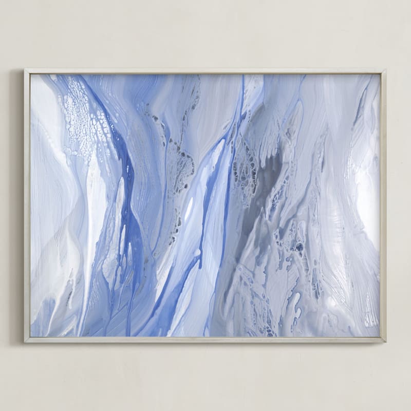 drenched in blue grey
