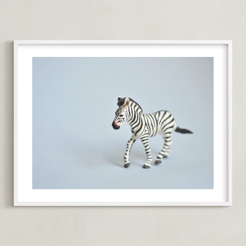 "Oh, Zebra" - Limited Edition Art Print by Kinga Subject in beautiful frame options and a variety of sizes.