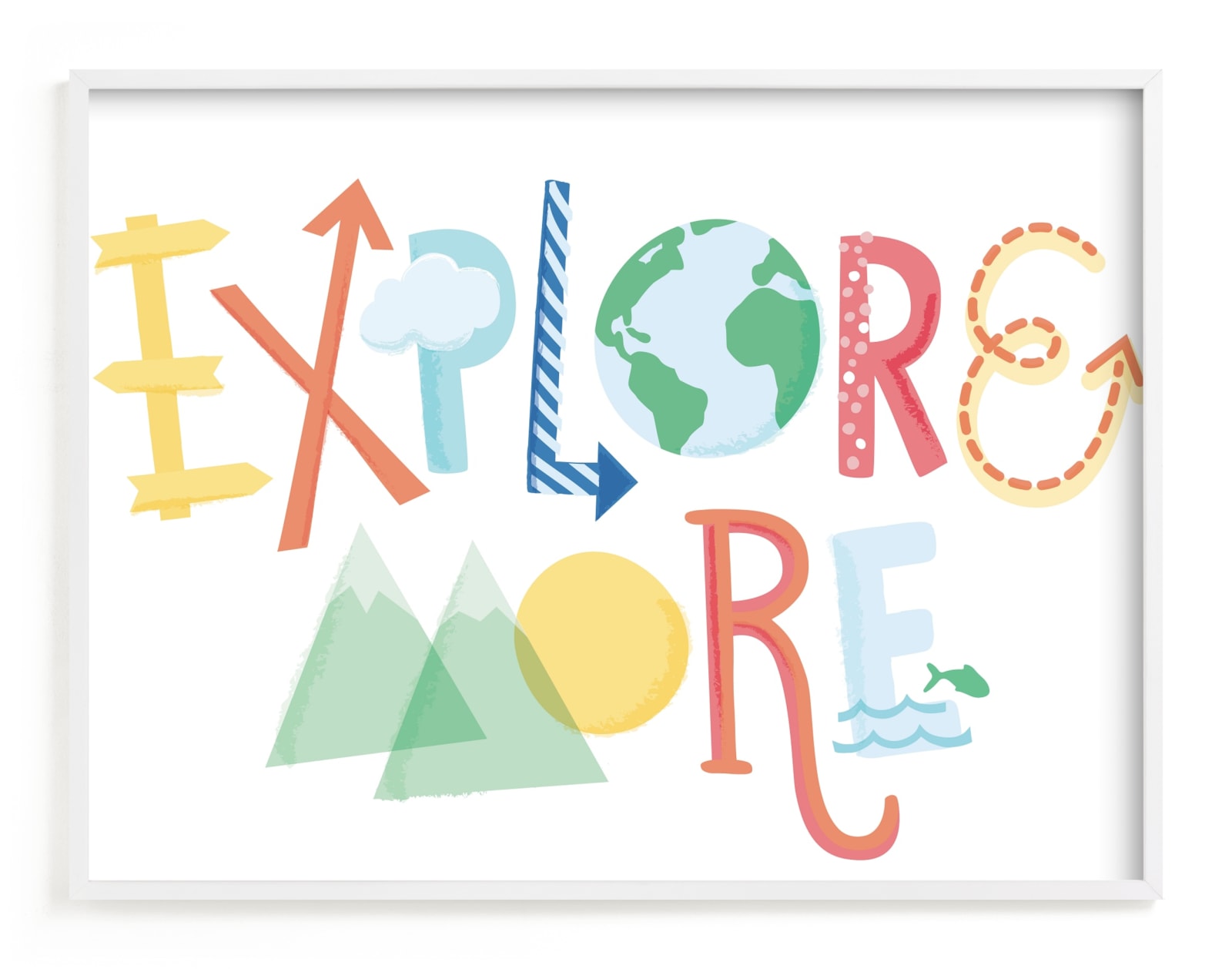 "Explore More" - Art Print by Jessie Steury in beautiful frame options and a variety of sizes.