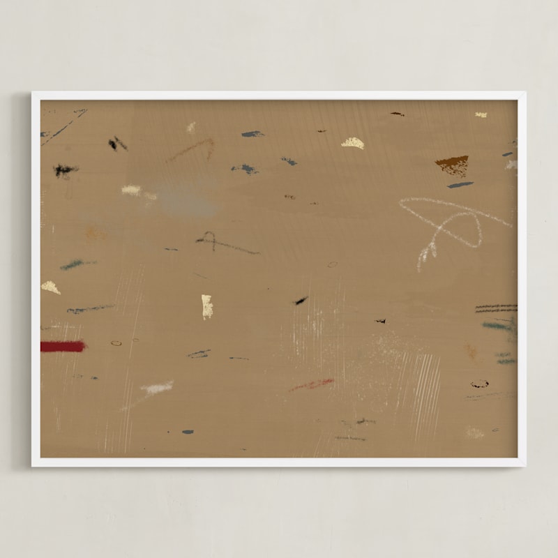 "Room 2" - Art Print in Beige by Shiho Whitehead - Framed