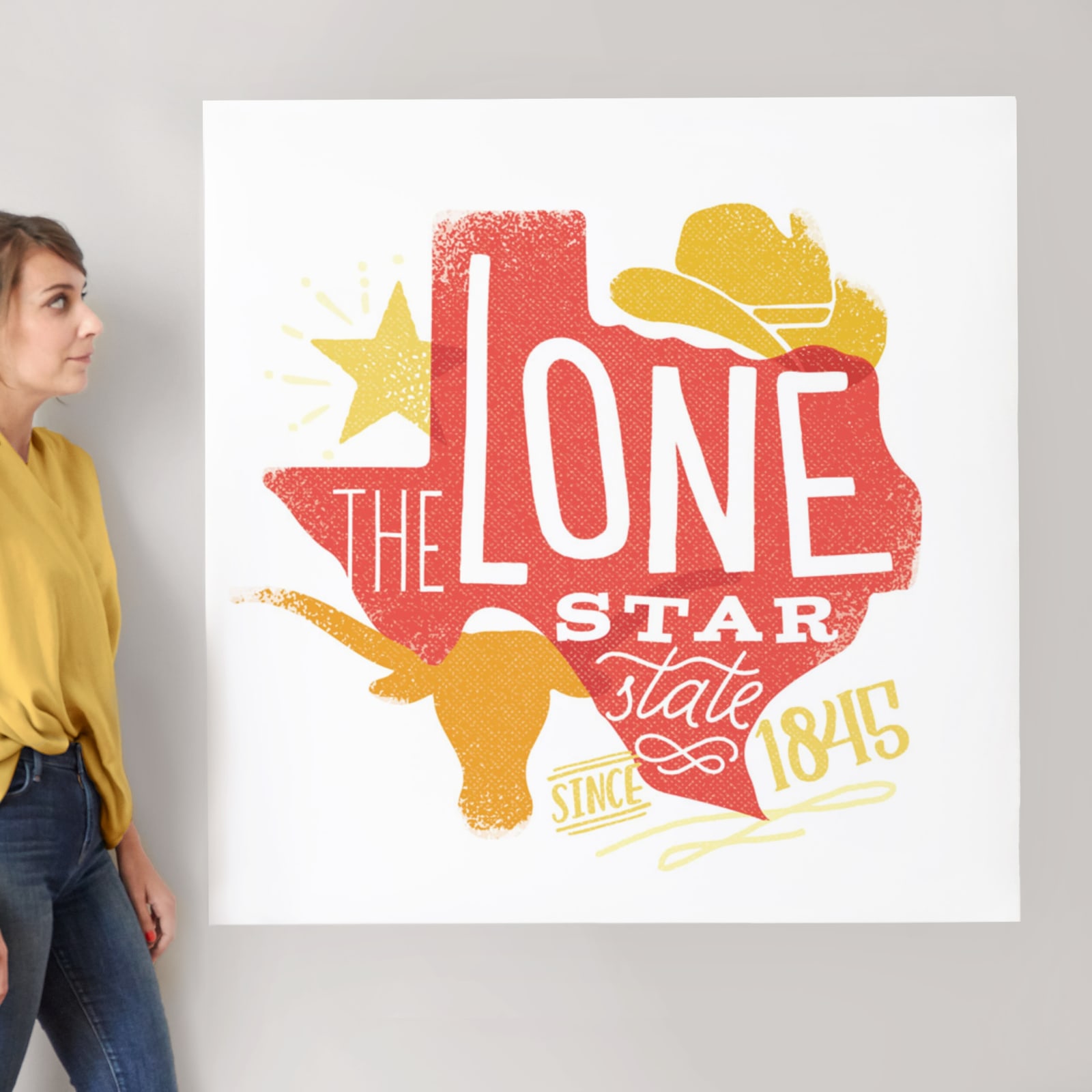 metgezel Hover Beangstigend The Lone Star State Wall Art Prints by Jessie Steury | Minted