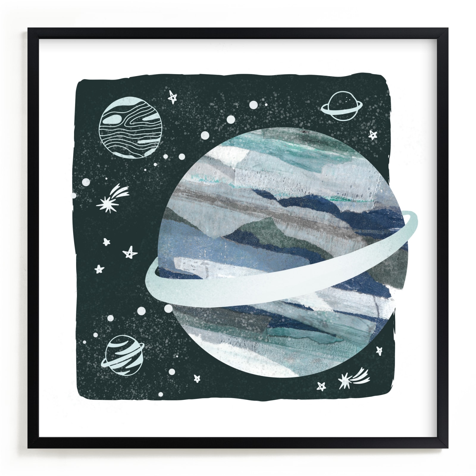 "Space Doodle" by Megan Cash in beautiful frame options and a variety of sizes.