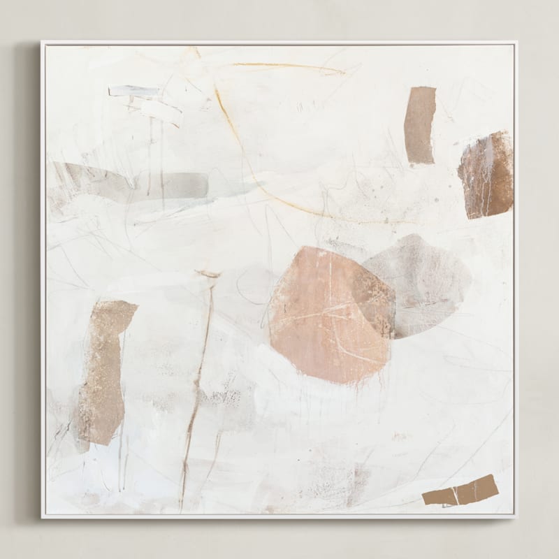 "Nidra" - Art Print in Dune by Jennifer Daily - Framed Canvas