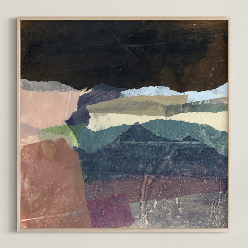 "Summerland II" - Art Print in Coffee by Jennifer Daily - Framed