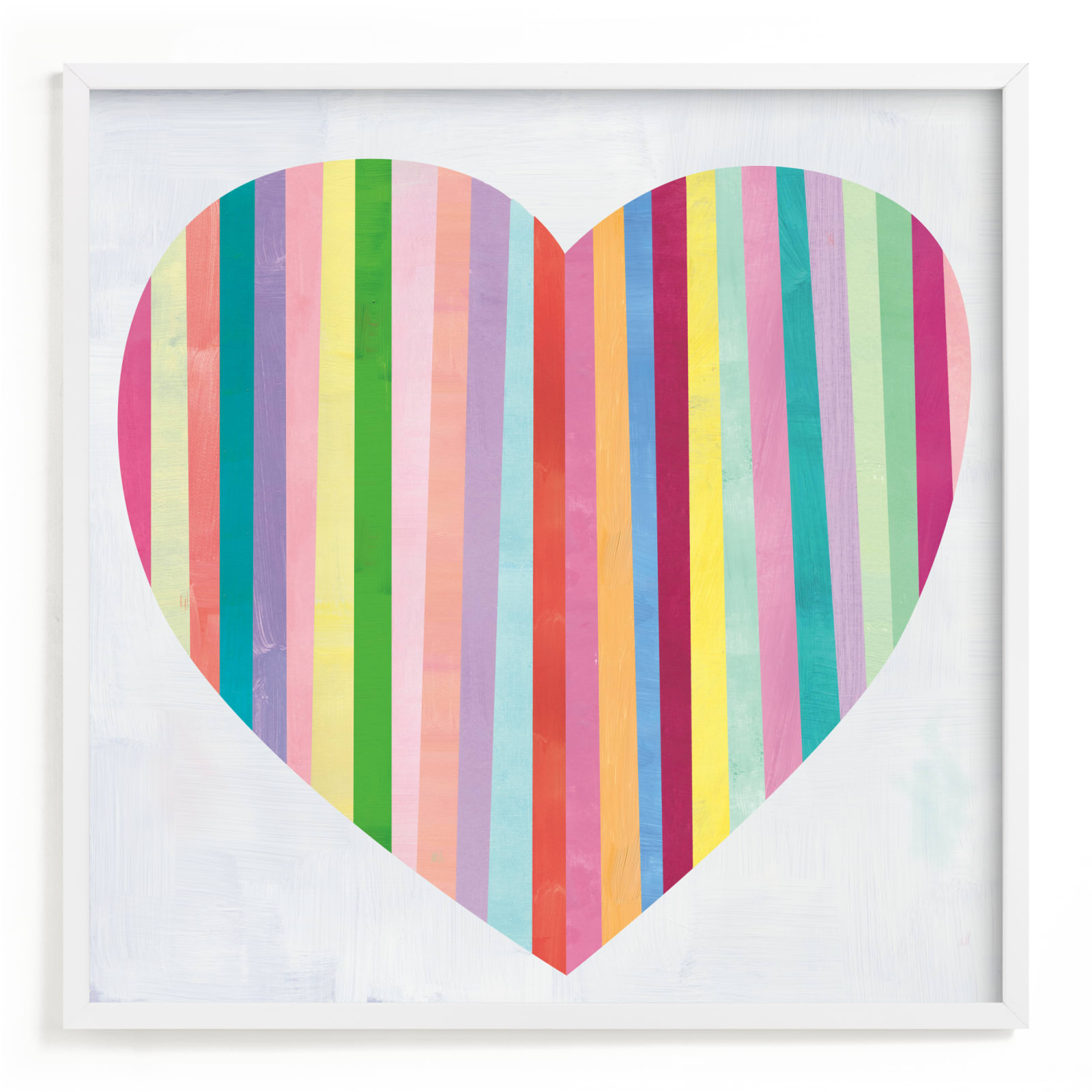 "Heart Stripes" by melanie mikecz in beautiful frame options and a variety of sizes.