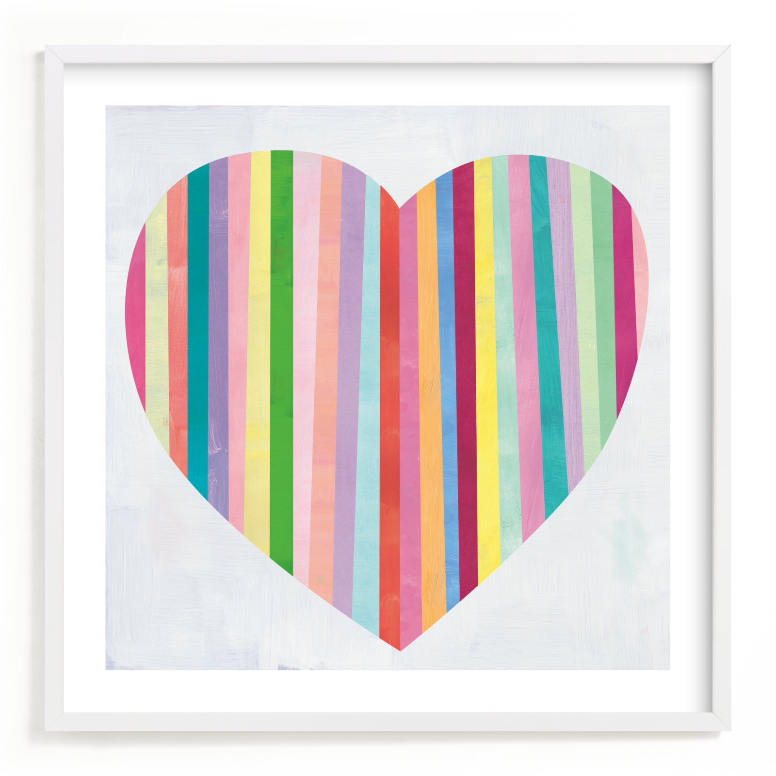 "Heart Stripes" by melanie mikecz in beautiful frame options and a variety of sizes.