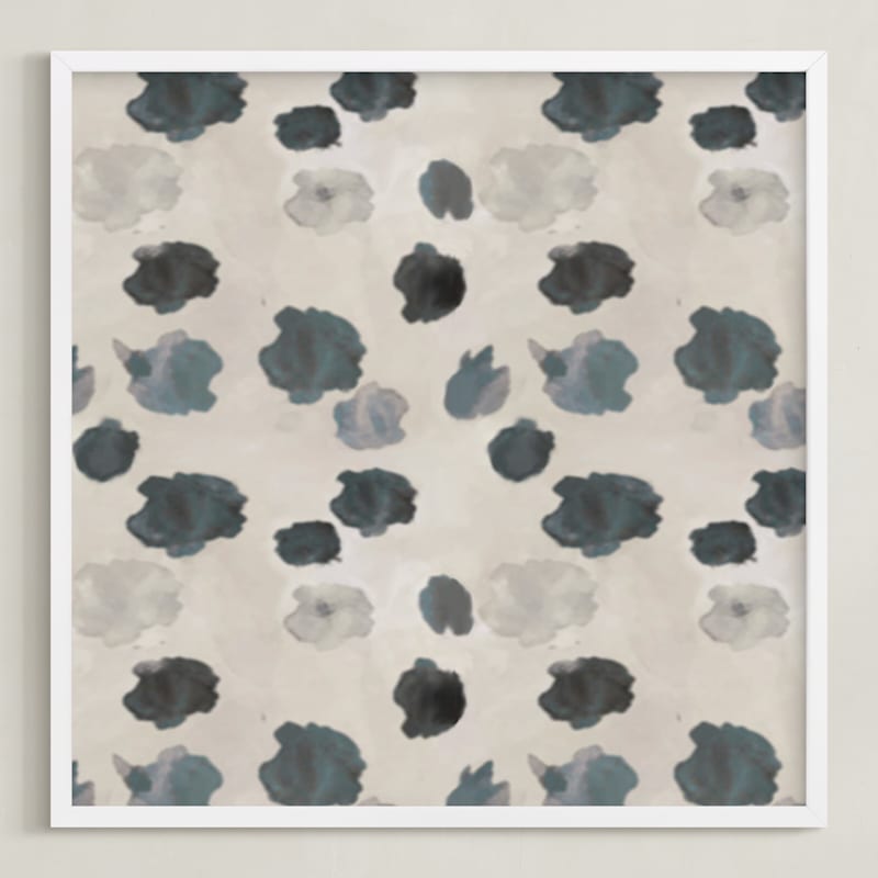 "Dalmatian Dots" - Art Print in Neutrals by Melissa Marcarelli - Framed