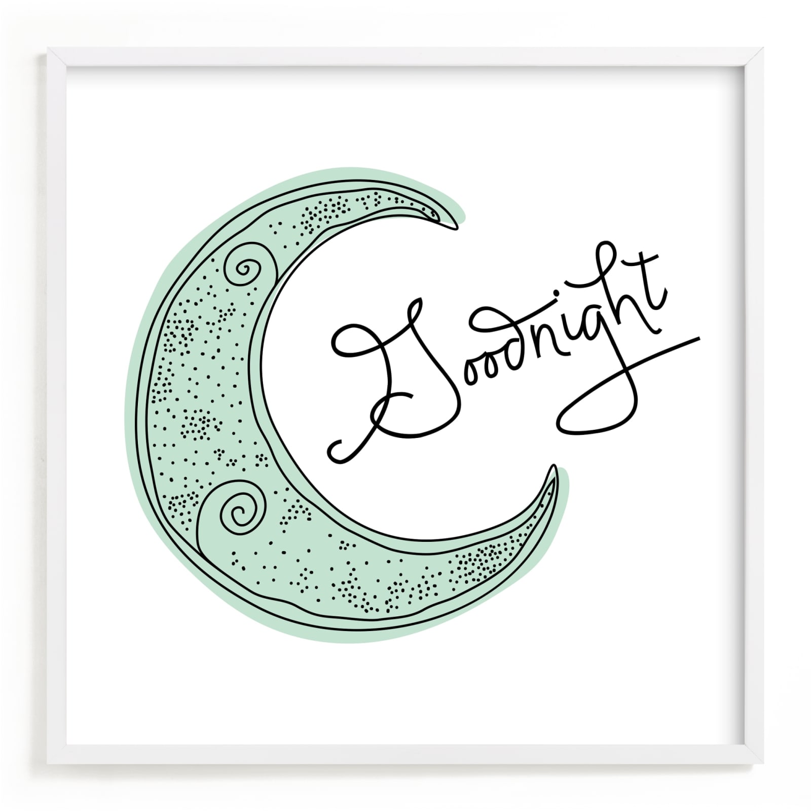 "Goodnight" - Art Print by Erica Krystek in beautiful frame options and a variety of sizes.