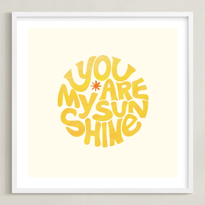 "Forever Sunshine" - Art Print in Sunflower by Carrie ONeal - Framed