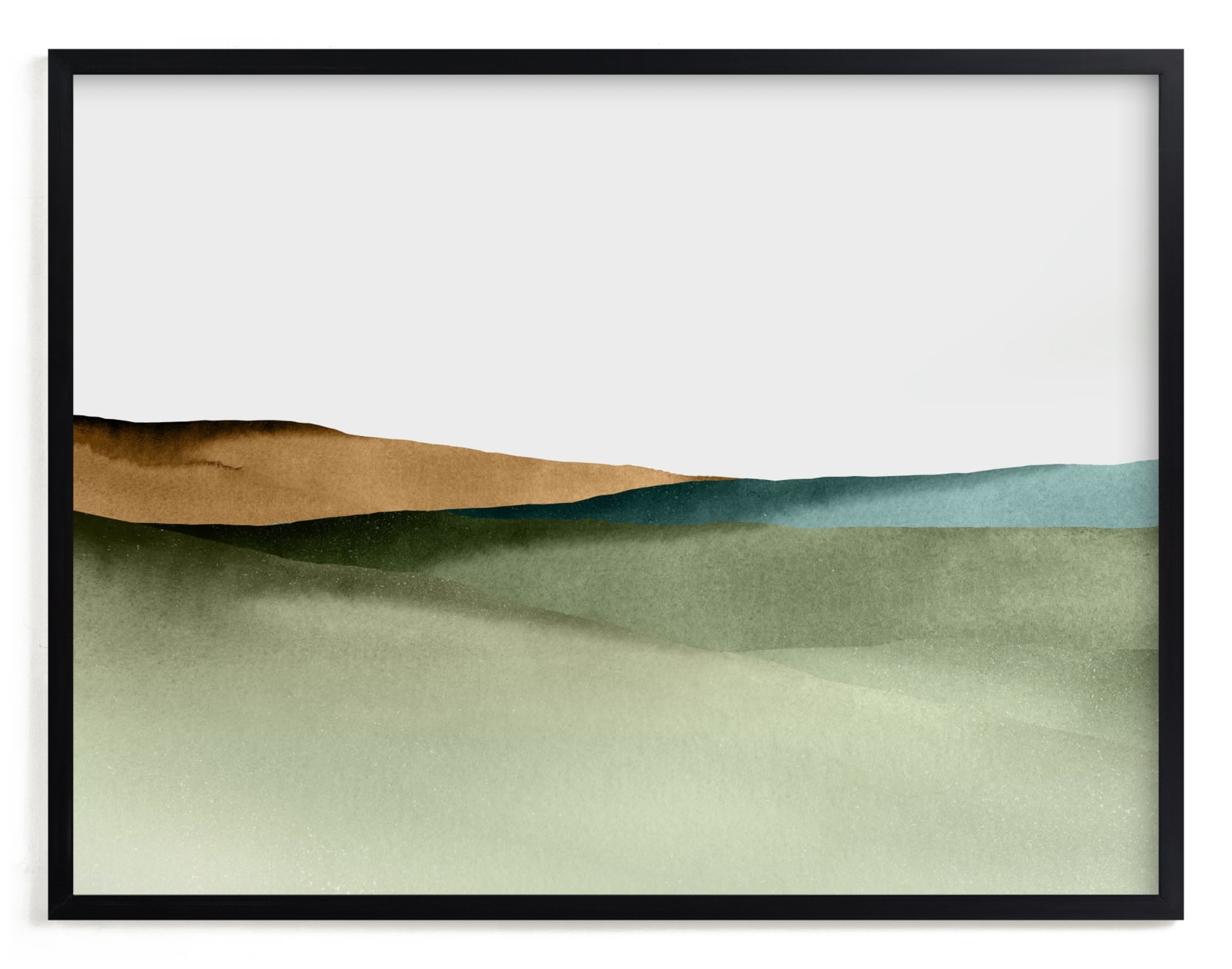 "Rolling Fields" - Limited Edition Art Print by Little Valley Studio in beautiful frame options and a variety of sizes.
